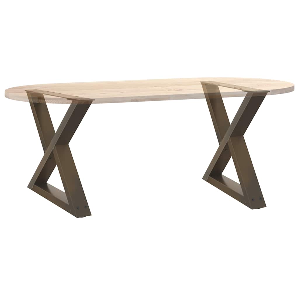 Salongbordben 2 stk naturstål 50x(42-43,3) cm stål