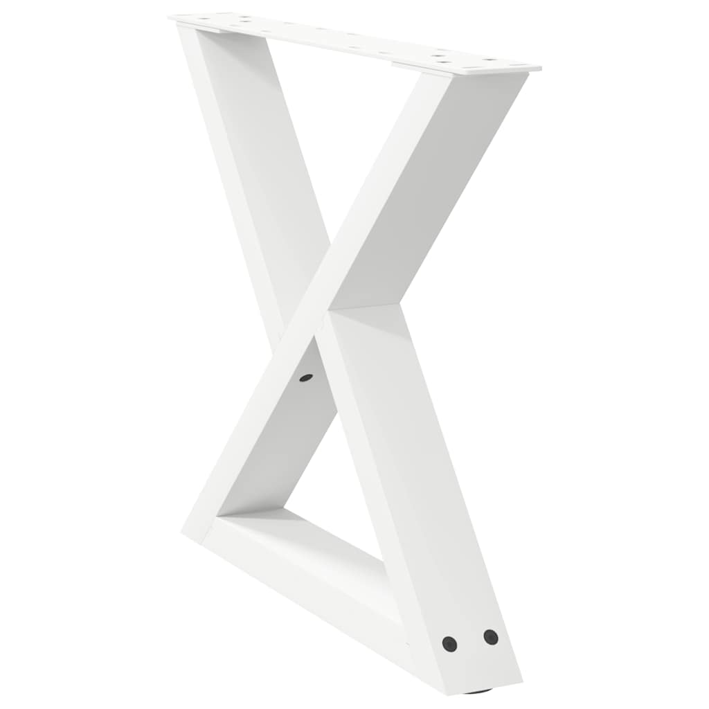 Salongbordben 2 stk hvite 60 x (42-43,3) cm stål