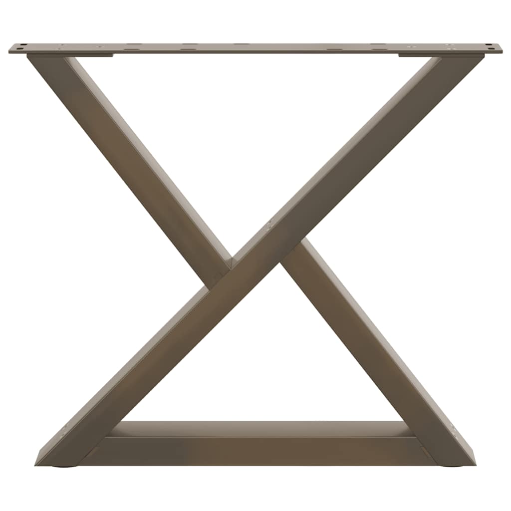 Salongbordben 2 stk naturstål 60 x (42-43,3) cm stål