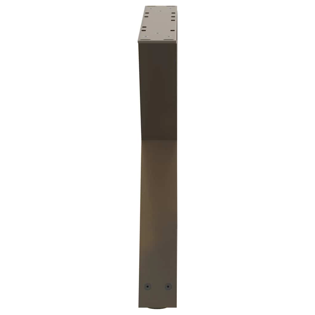 Salongbordben 2 stk naturstål 60 x (42-43,3) cm stål