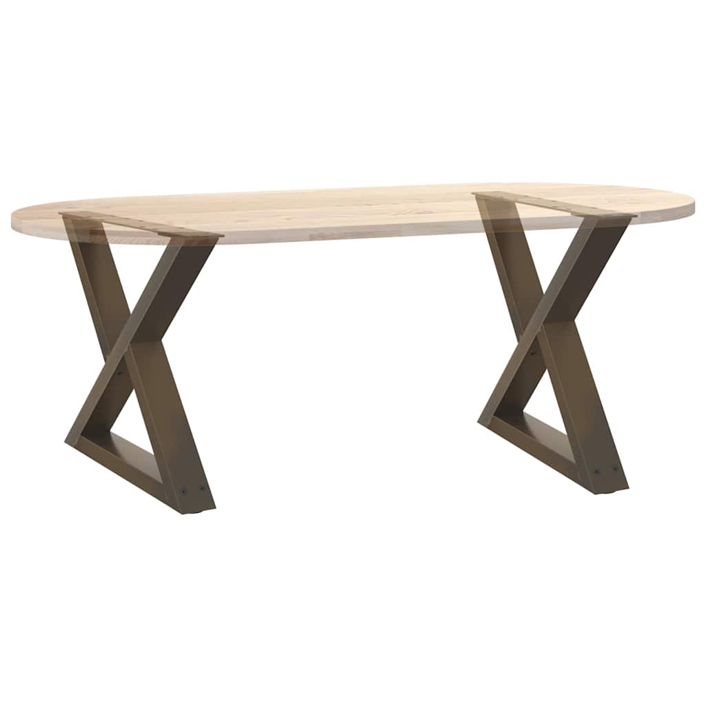 Salongbordben 2 stk naturstål 60 x (42-43,3) cm stål