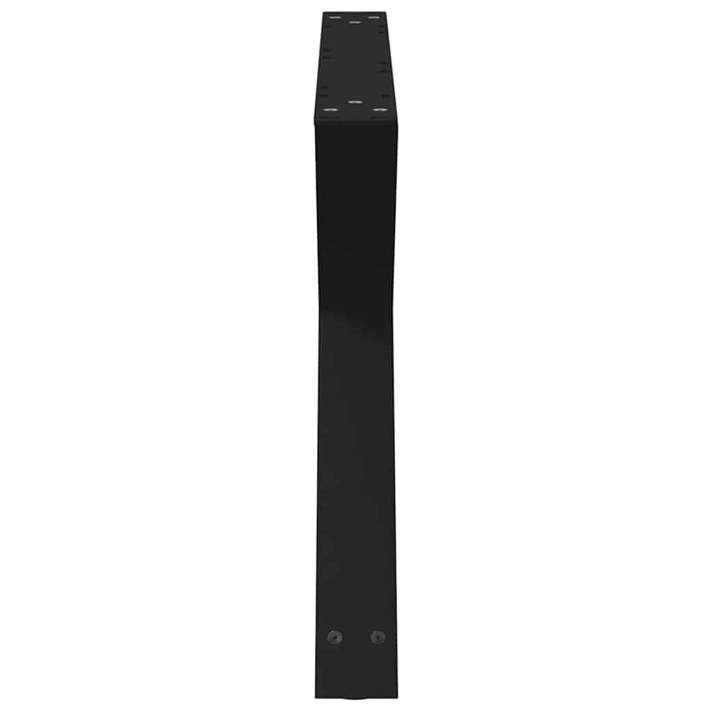 Salongbordben 2 stk svart 70 x (42-43,3) cm stål