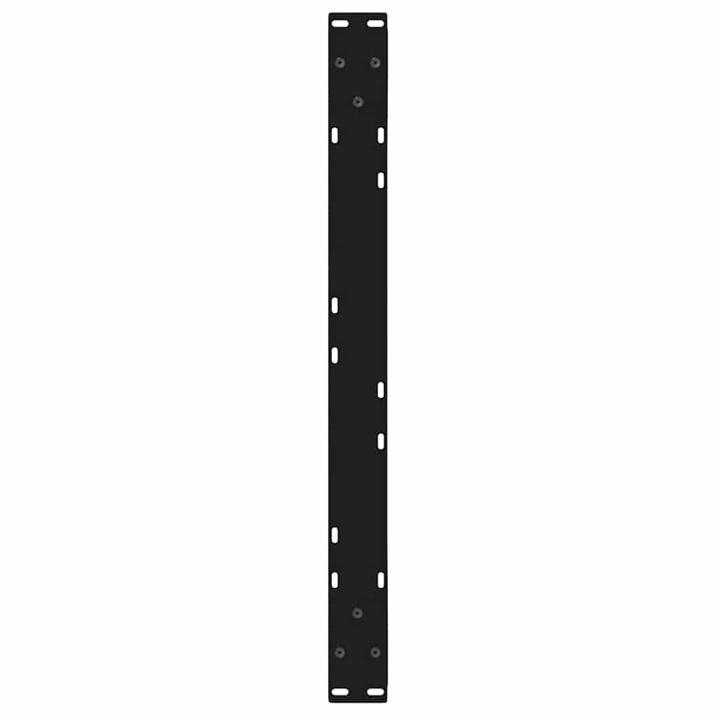 Salongbordben 2 stk svart 70 x (42-43,3) cm stål