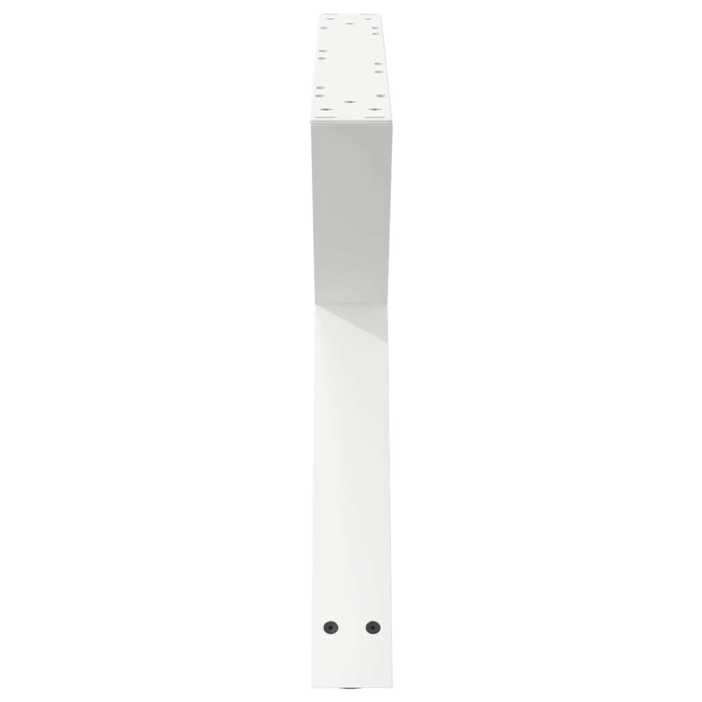 Salongbordben 2 stk hvite 70 x (42-43,3) cm stål