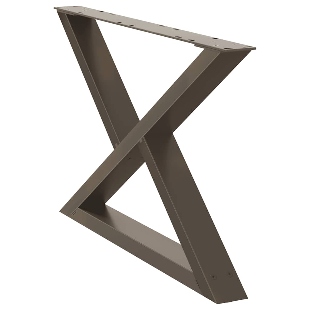 Salongbordben 2 stk naturstål 70 x (42-43,3) cm stål