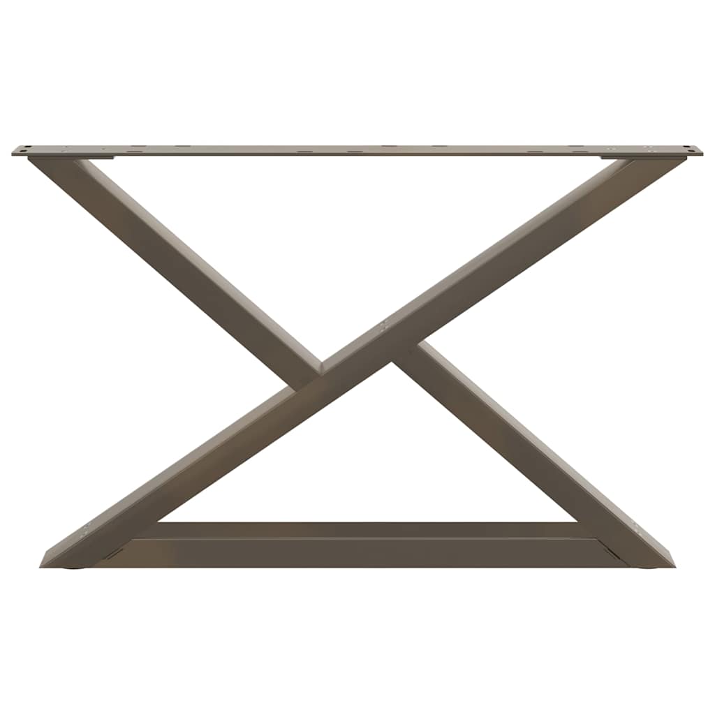 Salongbordben 2 stk naturstål 70 x (42-43,3) cm stål