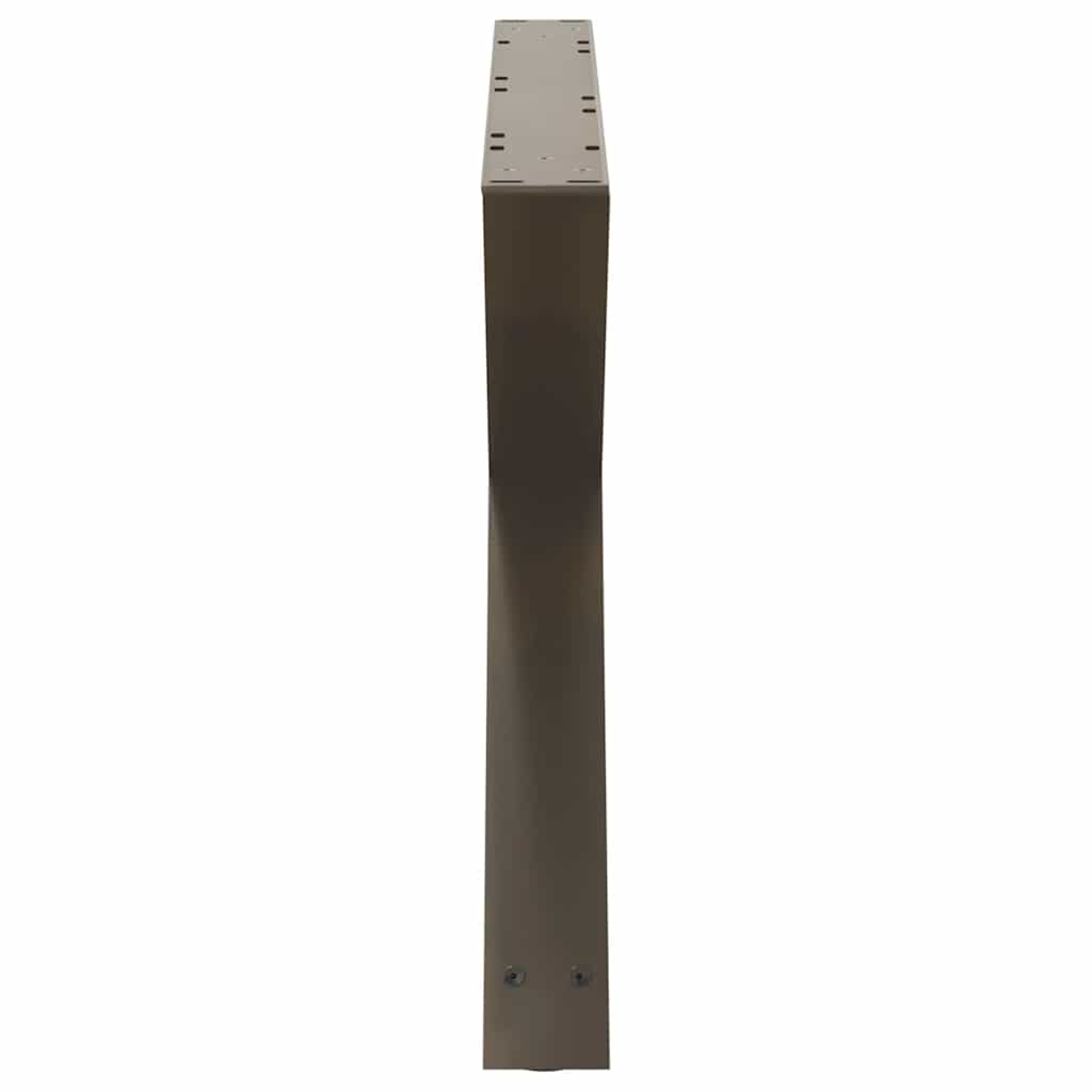 Salongbordben 2 stk naturstål 70 x (42-43,3) cm stål