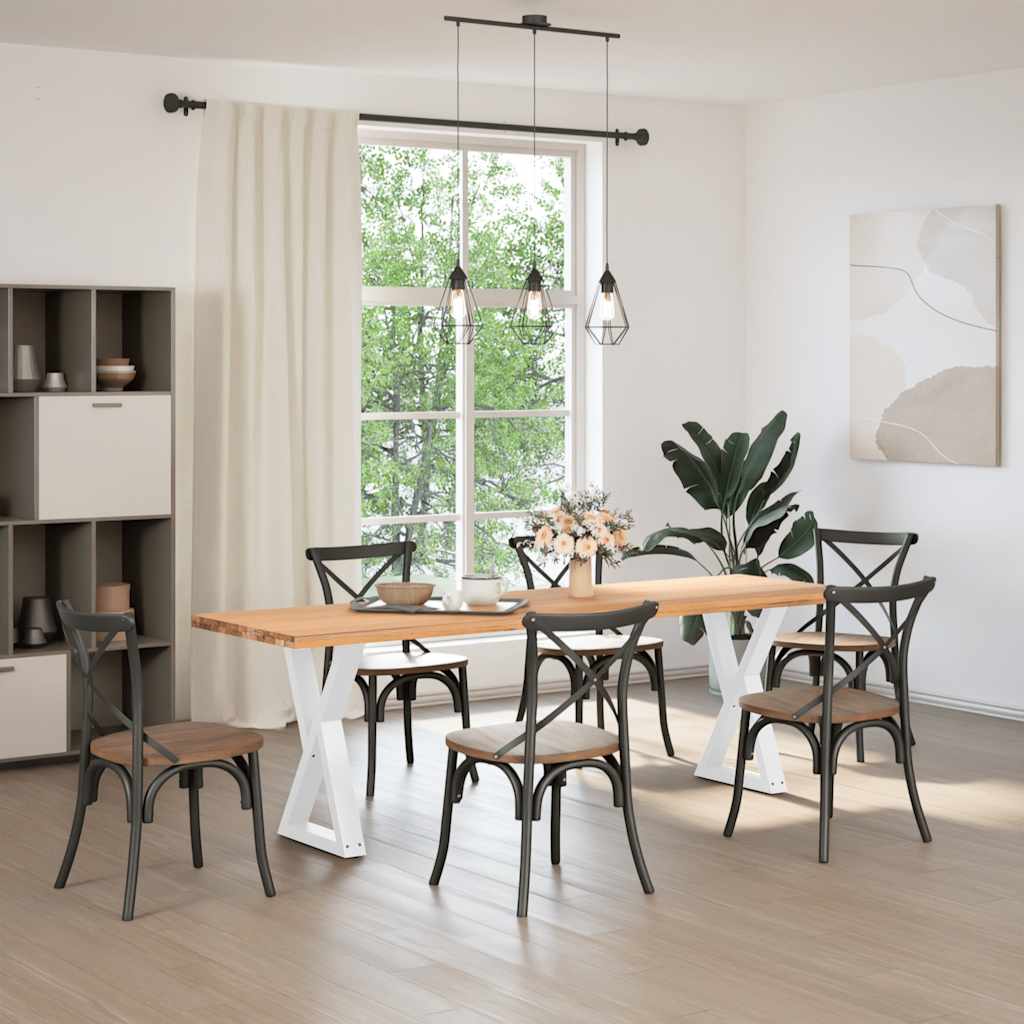 Spisebordben 2 stk hvite 50x(72-73,3) cm stål