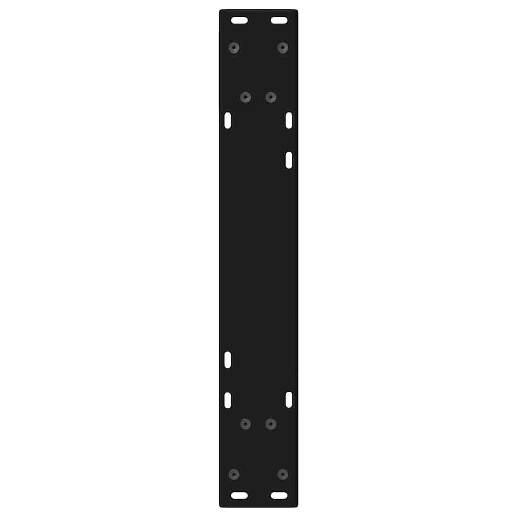 Spisebordben 2 stk svart 60 x (72-73,3) cm stål