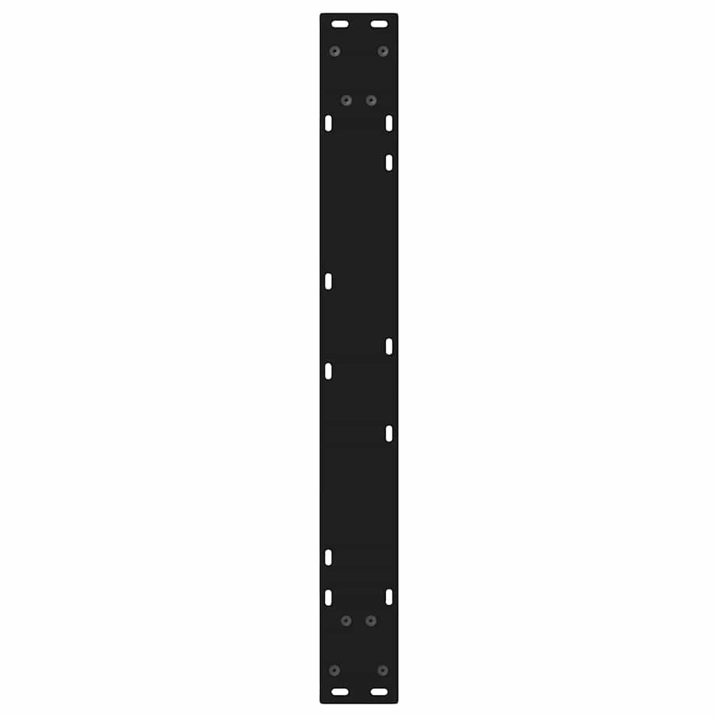 Spisebordben 2 stk svart 70 x (72-73,3) cm stål