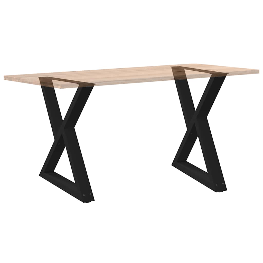 Spisebordben 2 stk svart 70 x (72-73,3) cm stål