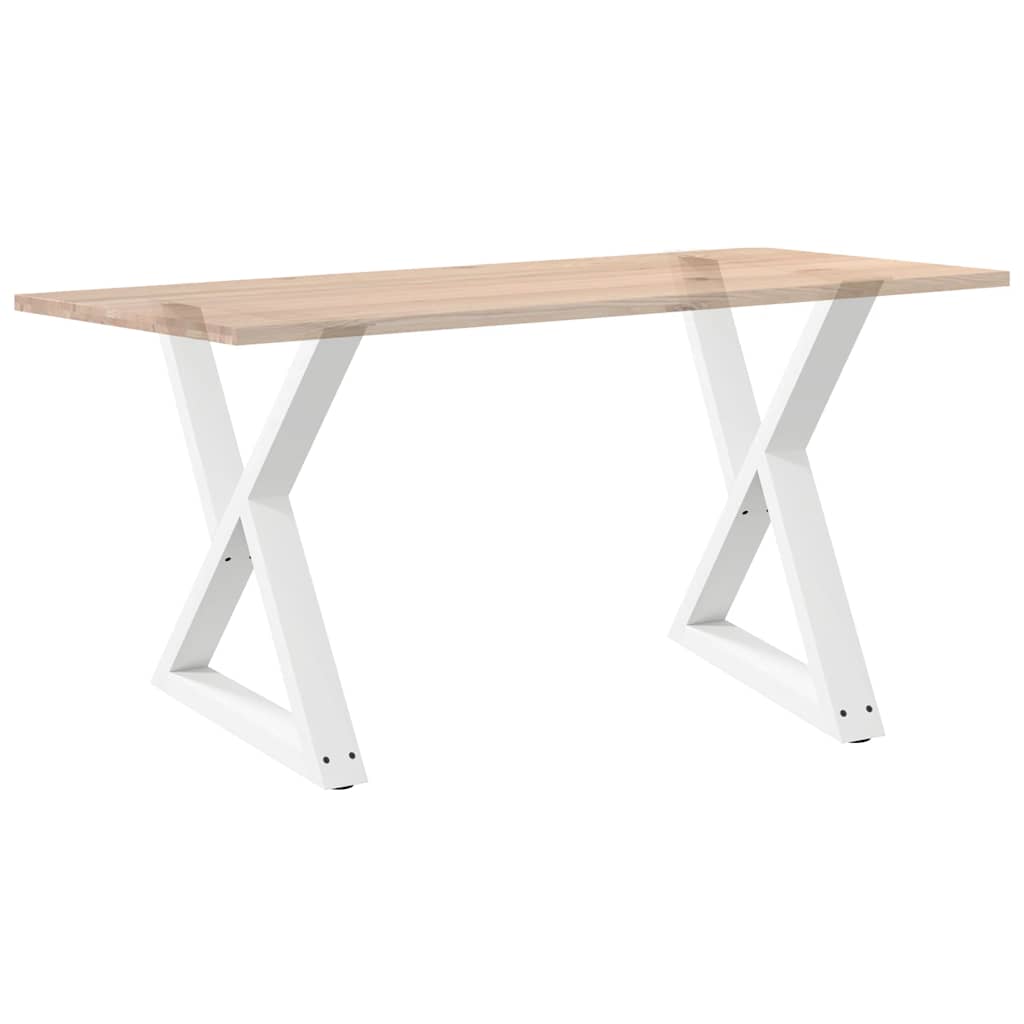 Spisebordben 2 stk hvite 70 x (72-73,3) cm stål