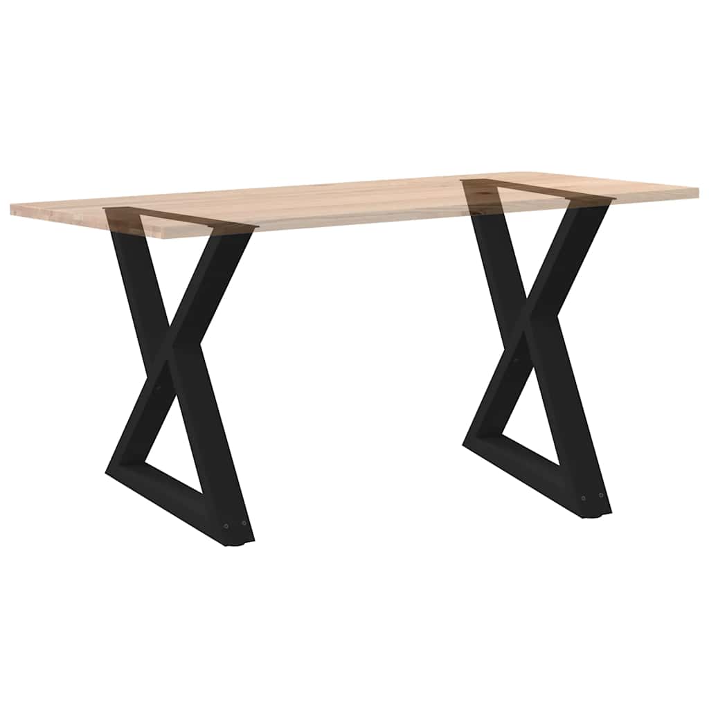 Spisebordben 2 stk svart 80 x (72-73,3) cm stål vidaXL