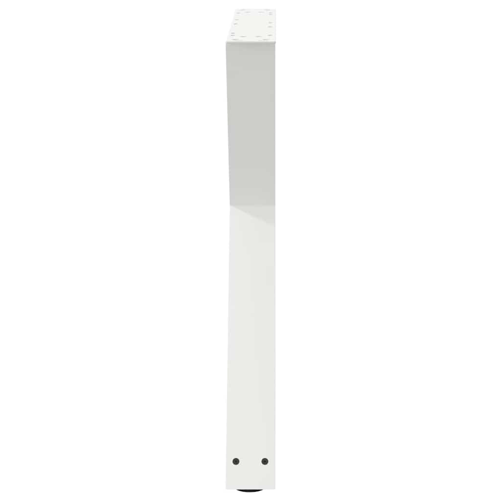 Spisebordben 2 stk hvite 80x(72-73,3) cm stål