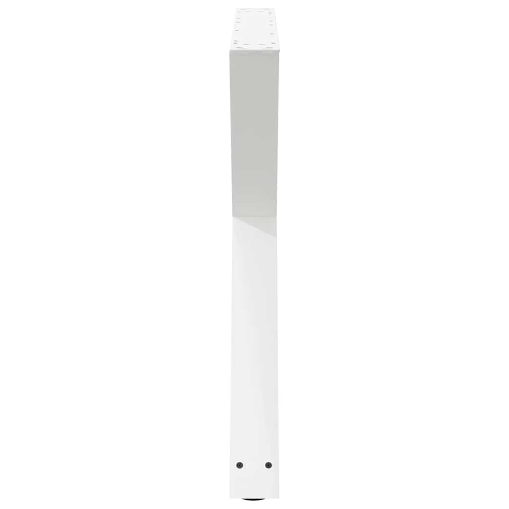 Spisebordben 2 stk hvite 90 x (72-73,3) cm stål