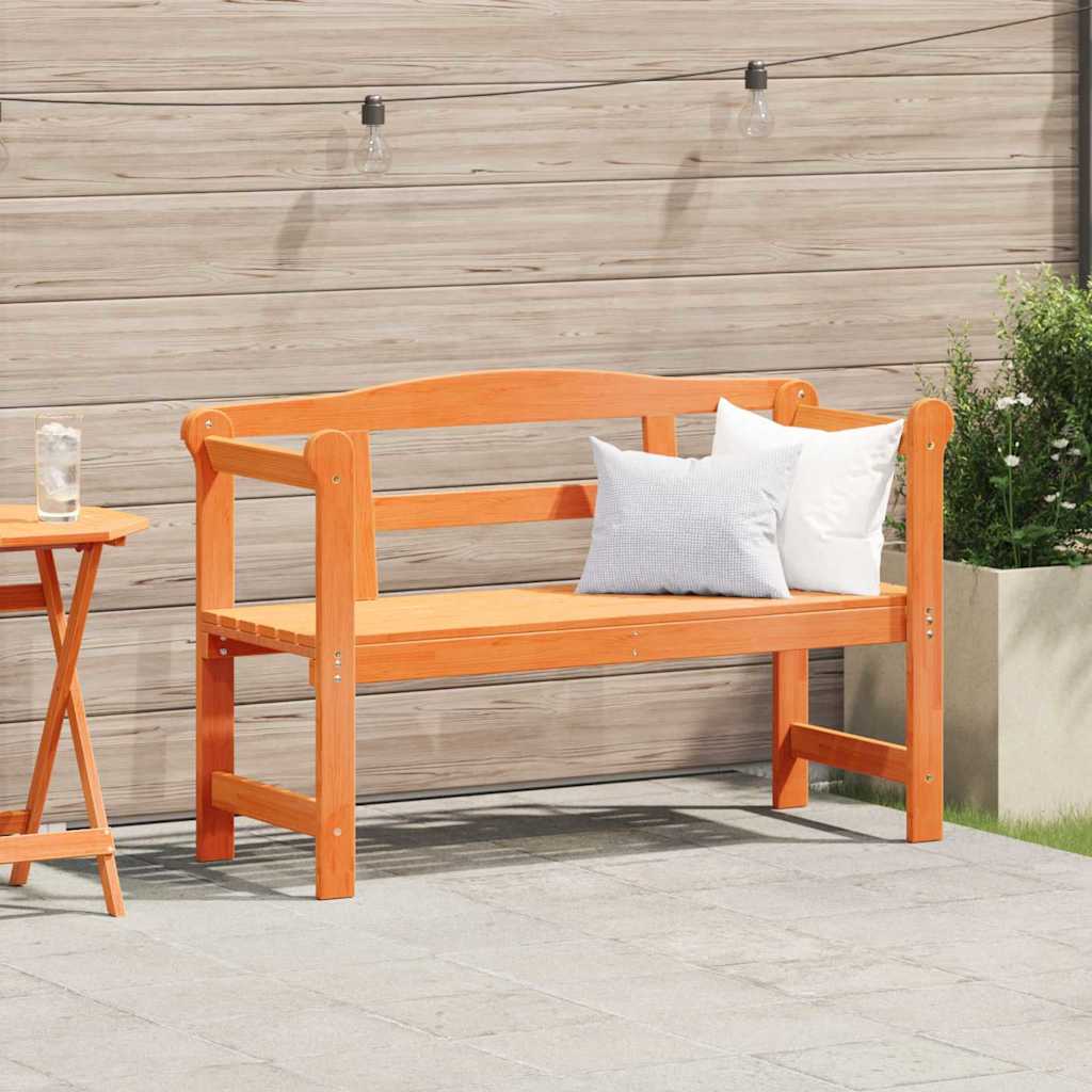 Utendørs benk med lagring Brun 119 x 44 x 76 cm Massiv furu
