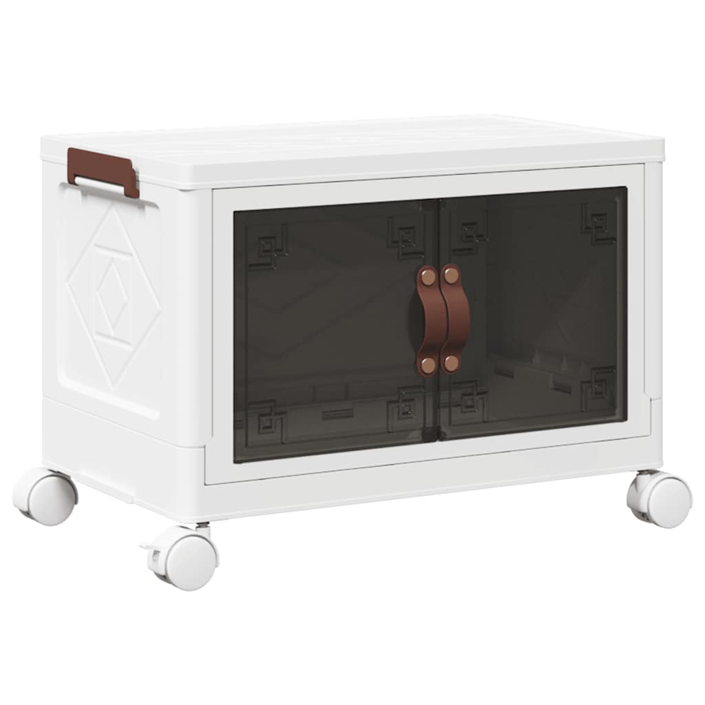 Oppbevaringsboks stablebar med hjul 28 L 48,5x29,5x33 cm