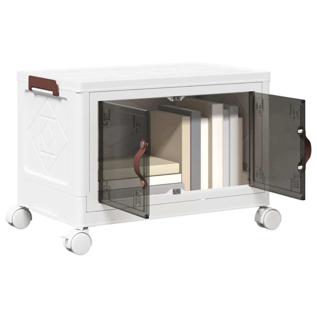 Oppbevaringsboks stablebar med hjul 28 L 48,5x29,5x33 cm