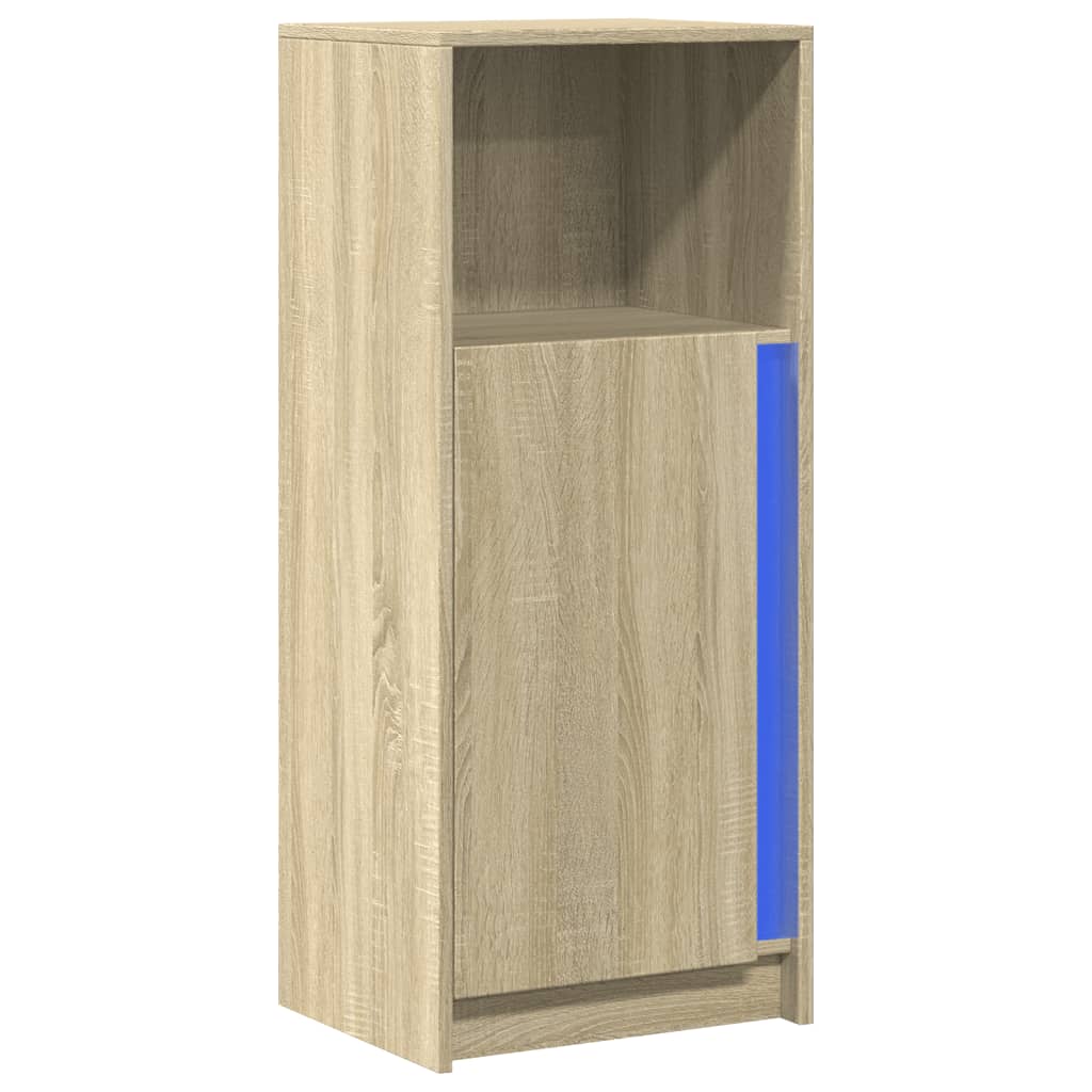 Skjenk med LED sonoma eik 42,5x34x100 cm konstruert tre