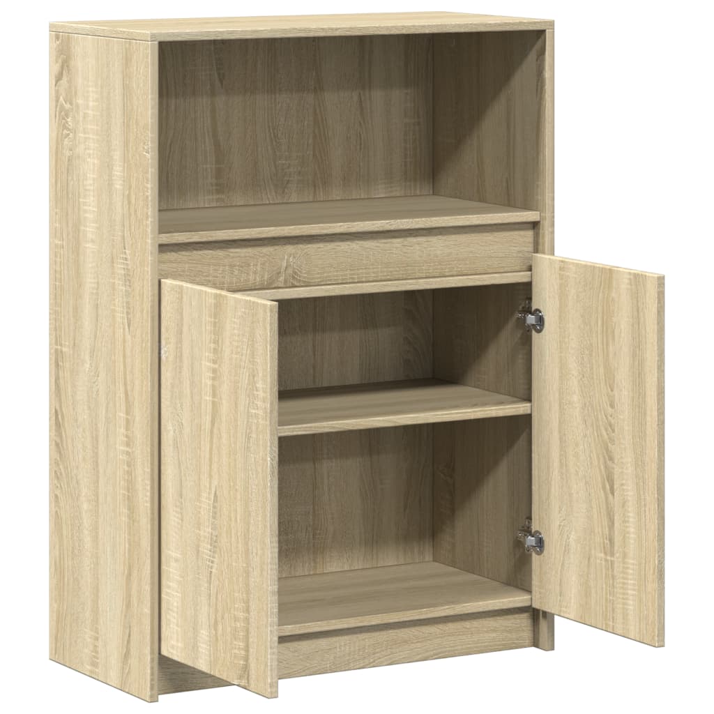 Skjenk med LED sonoma eik 72x34x100 cm konstruert tre