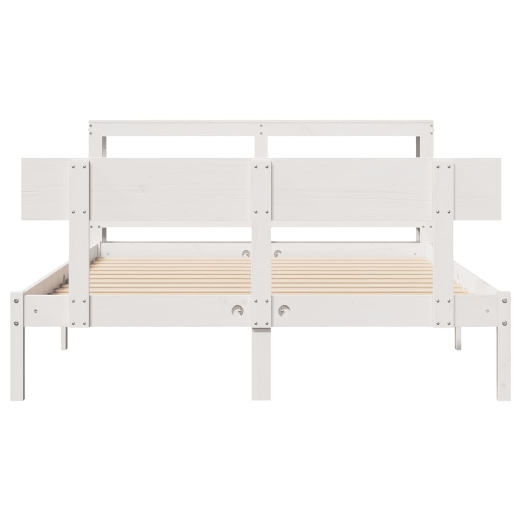 Sengeramme uten madrass hvit 120x190 cm heltre furu