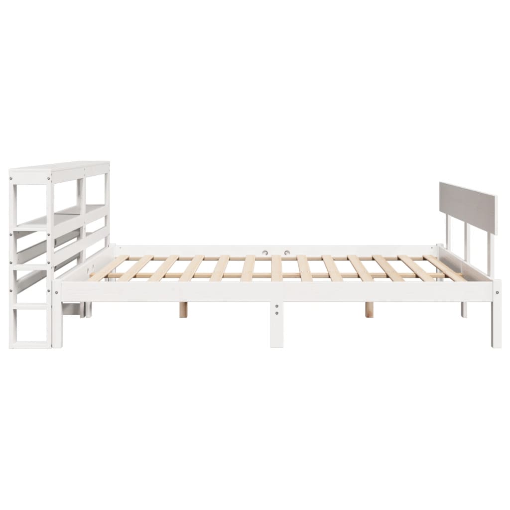 Sengeramme uten madrass hvit 120x190 cm heltre furu