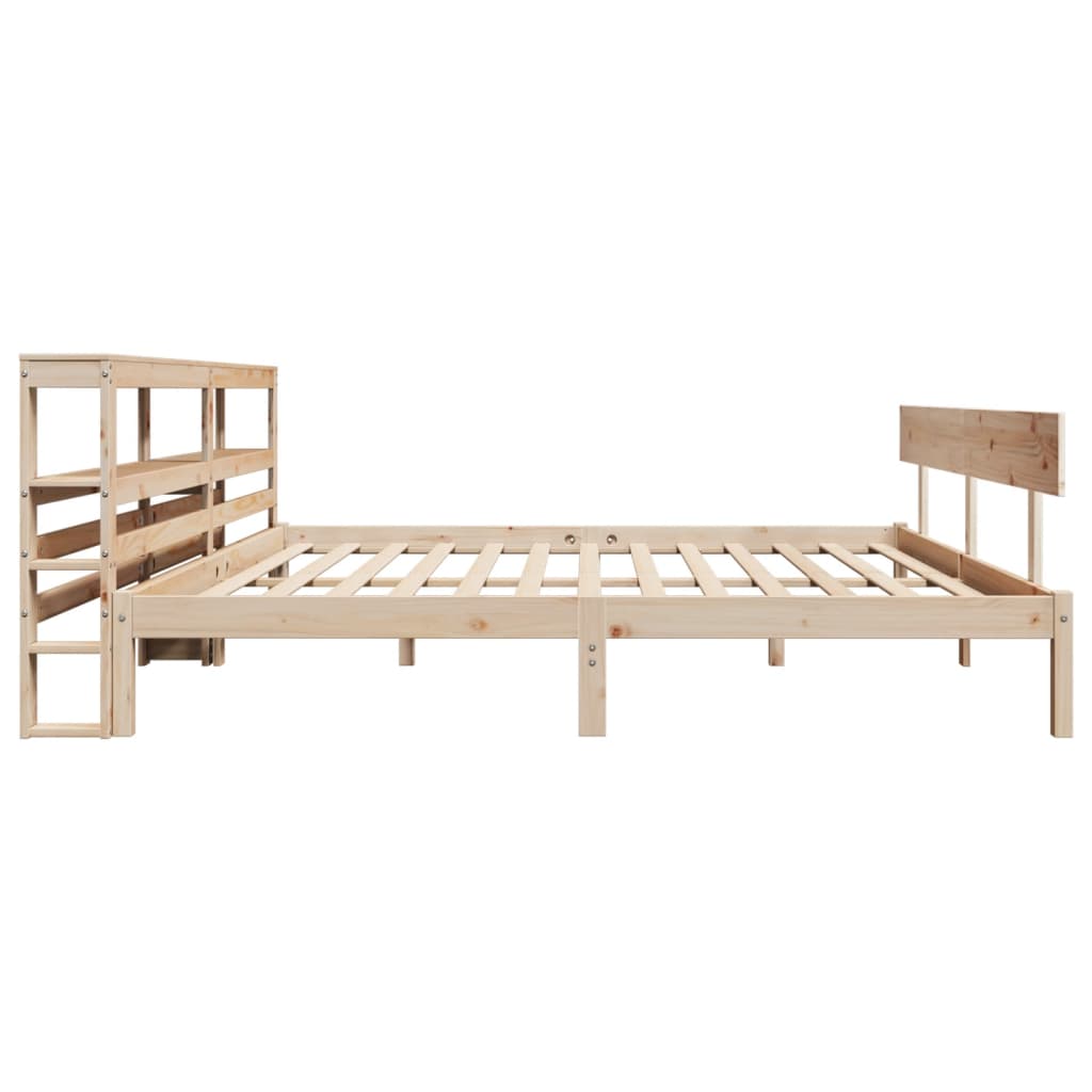 Sengeramme med madrass 200x200 cm heltre furu