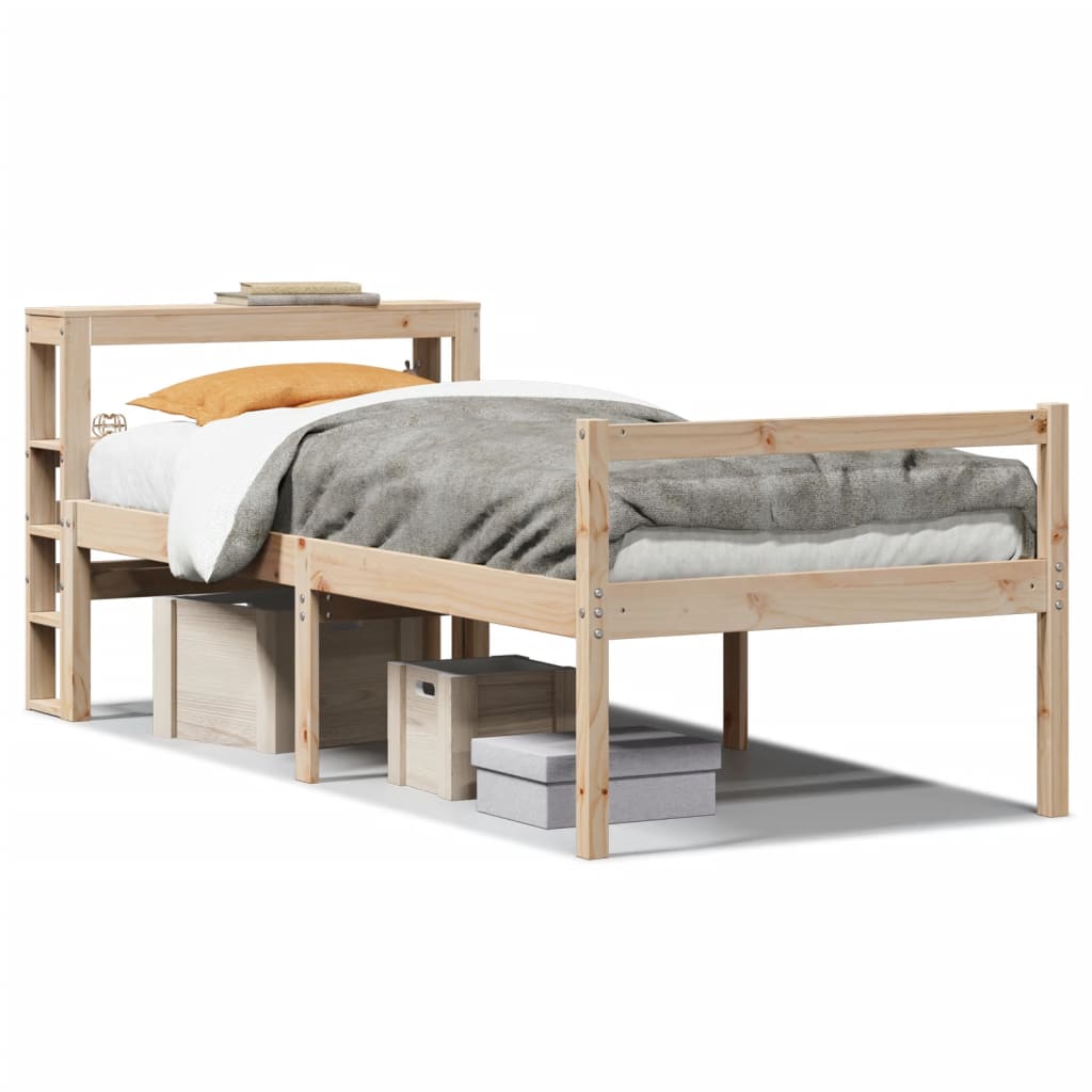 Seniorseng med hodegavl 75x190 cm heltre furu
