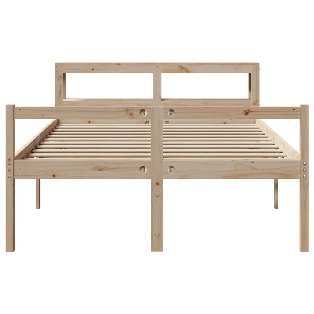 Seniorseng med hodegavl 120x190 cm heltre furu