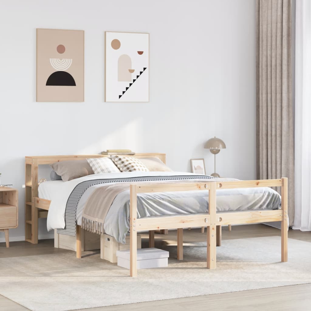 Seniorseng med hodegavl 120x190 cm heltre furu