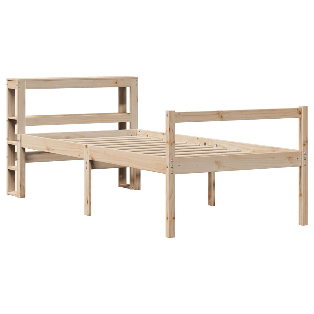 Seniorseng med hodegavl 90x200 cm heltre furu
