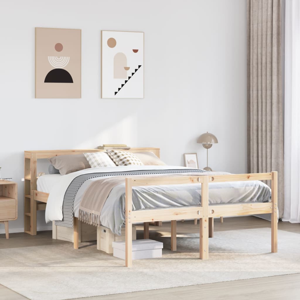 Seniorseng med hodegavl 120x200 cm heltre furu