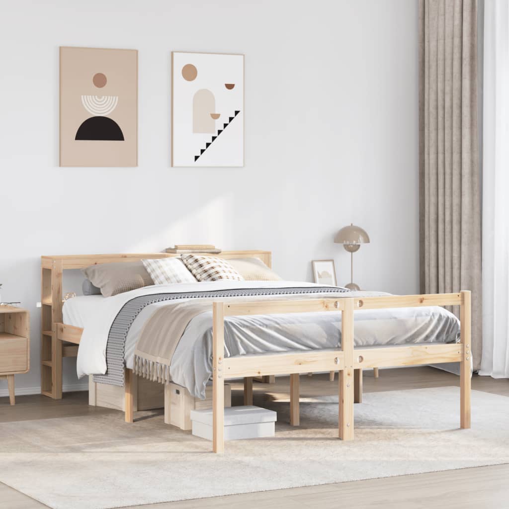 Seniorseng med hodegavl 160x200 cm heltre furu