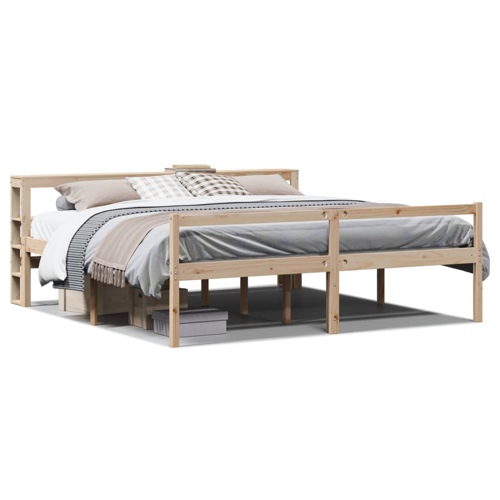 Seniorseng med hodegavl 180x200 cm heltre furu