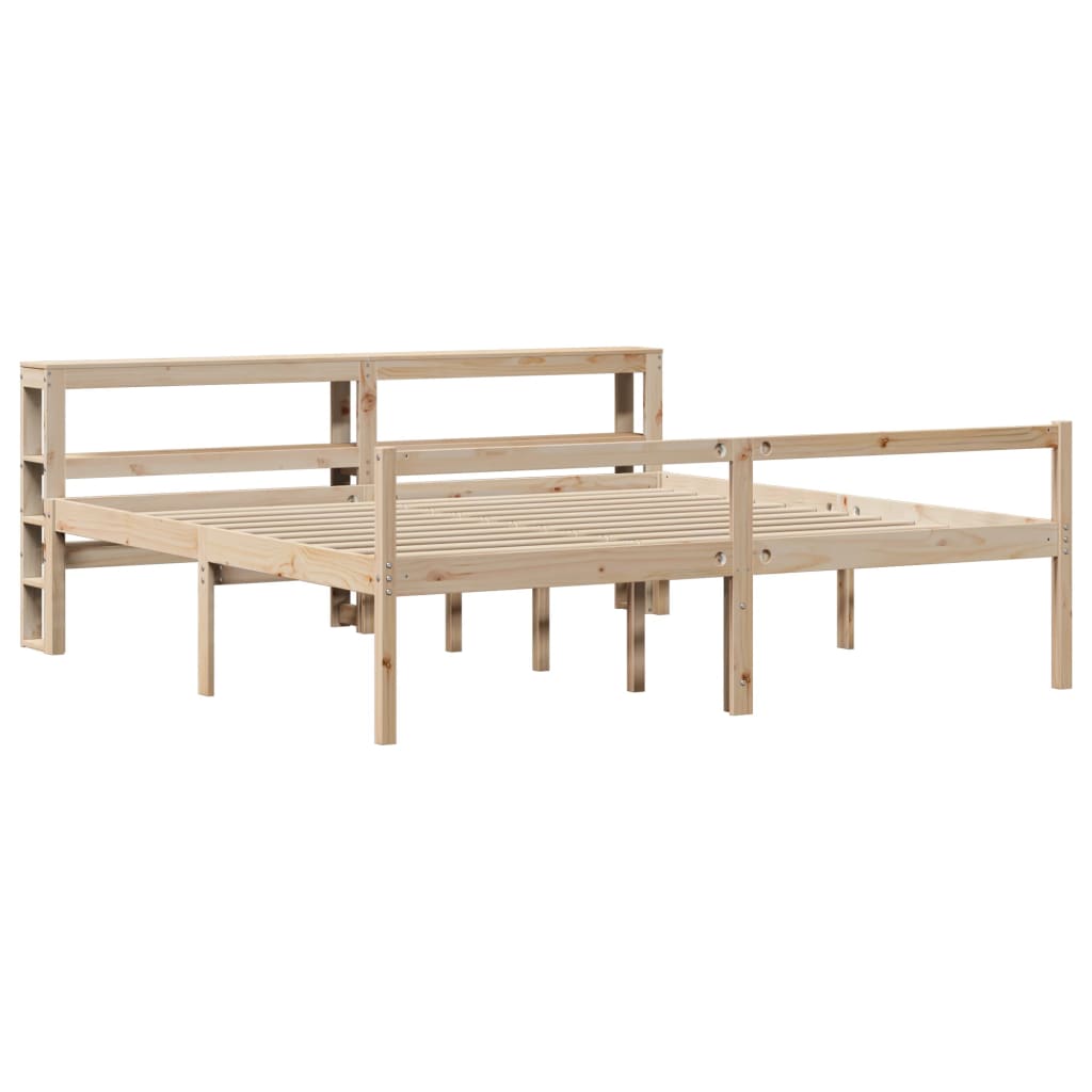 Seniorseng med hodegavl 180x200 cm heltre furu