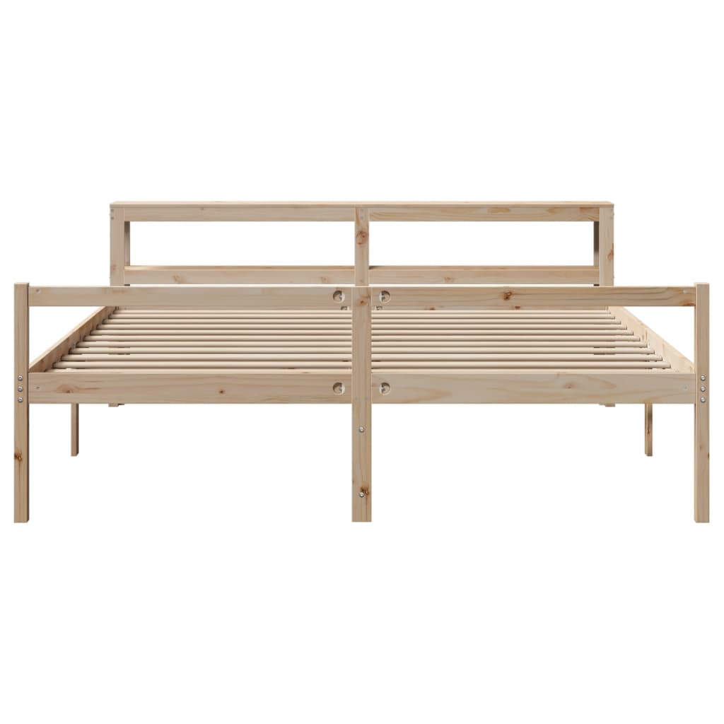 Seniorseng med hodegavl 180x200 cm heltre furu