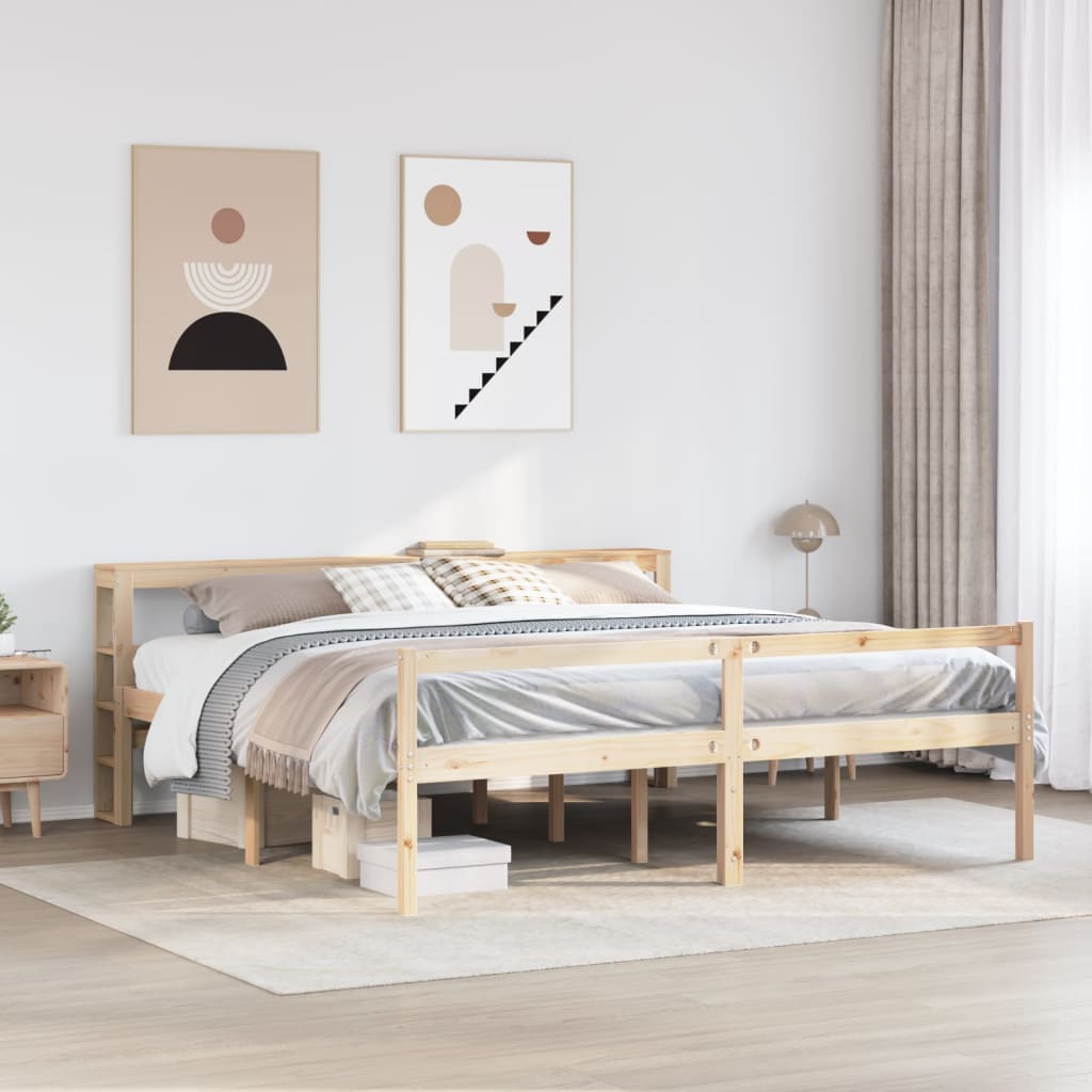Seniorseng med hodegavl 180x200 cm heltre furu