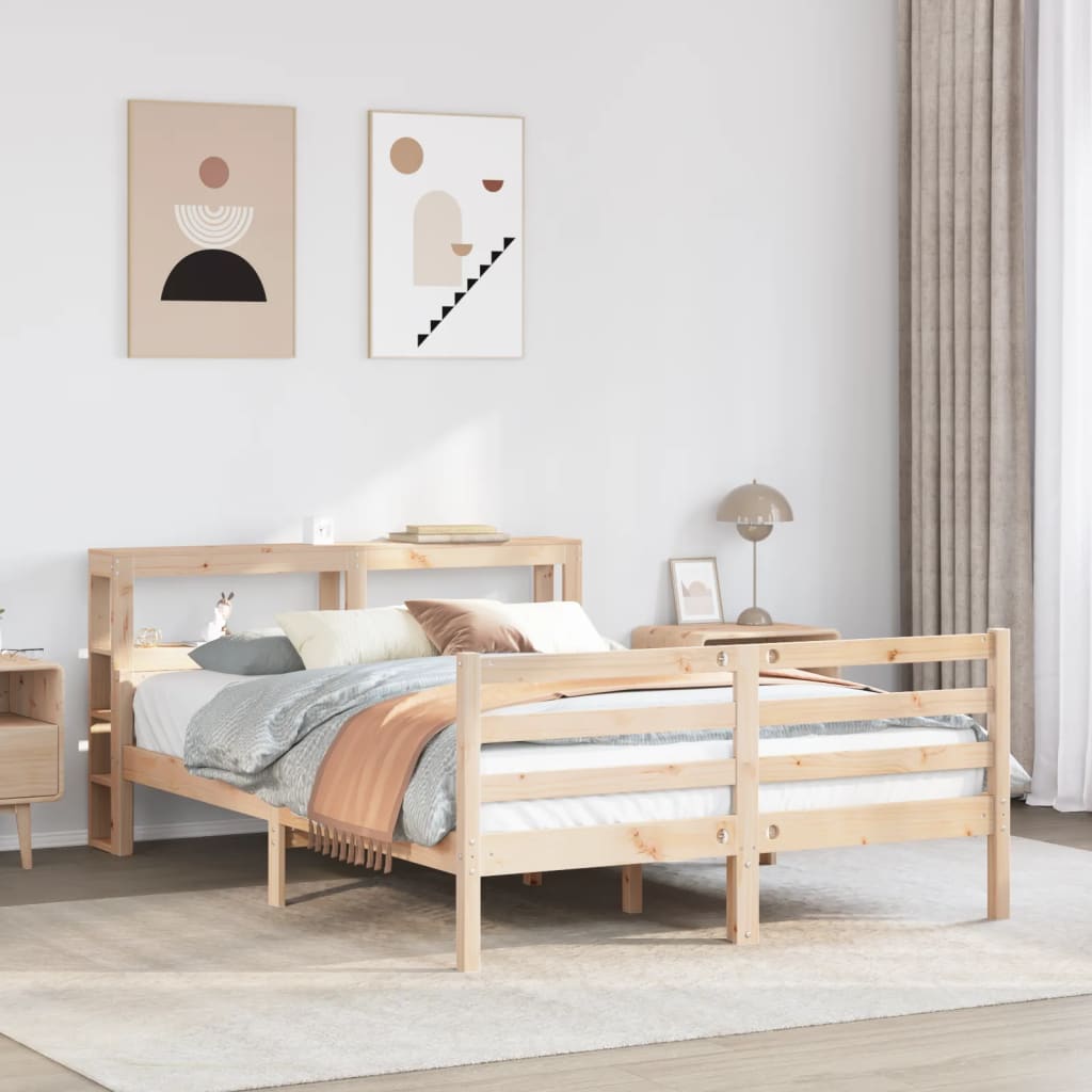 Sengeramme med hodegavl 140x190 cm heltre furu
