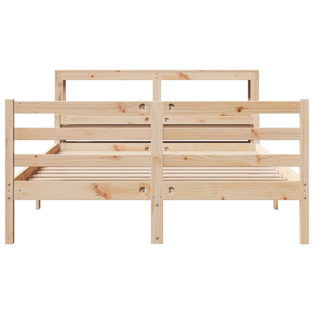 Sengeramme med hodegavl 150x200 cm heltre furu