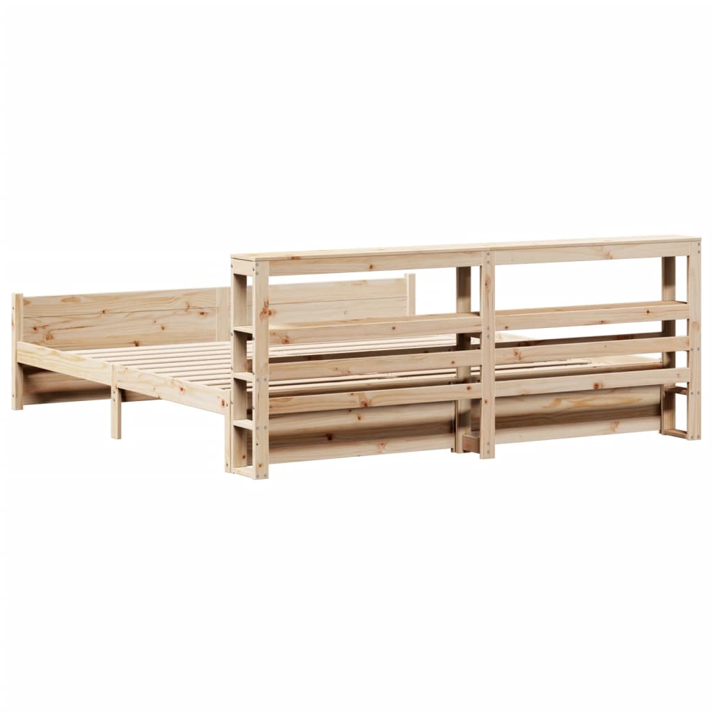 Sengeramme med hodegavl 200x200 cm heltre furu