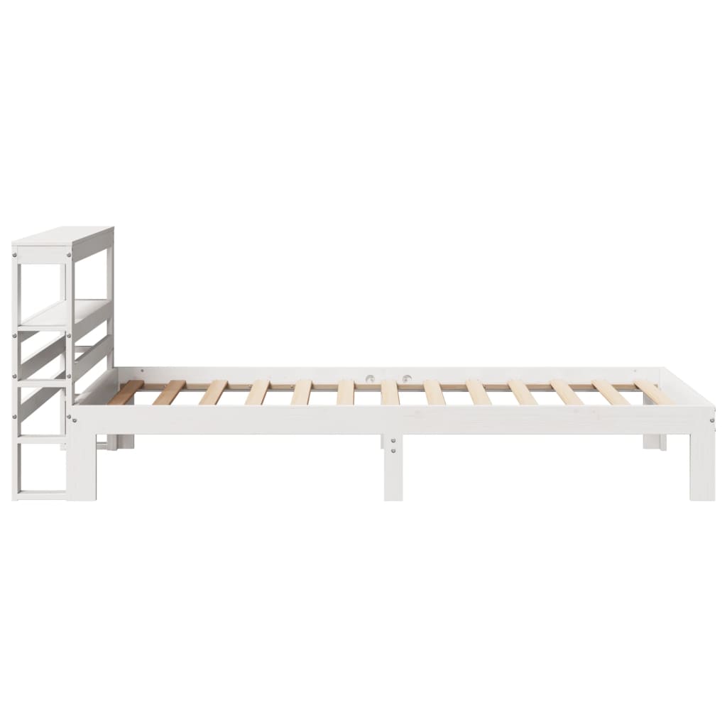 Sengeramme med hodegavl hvit 75x190 cm heltre furu