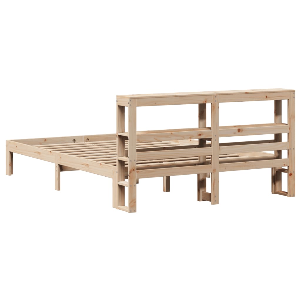 Sengeramme med hodegavl 140x190 cm heltre furu