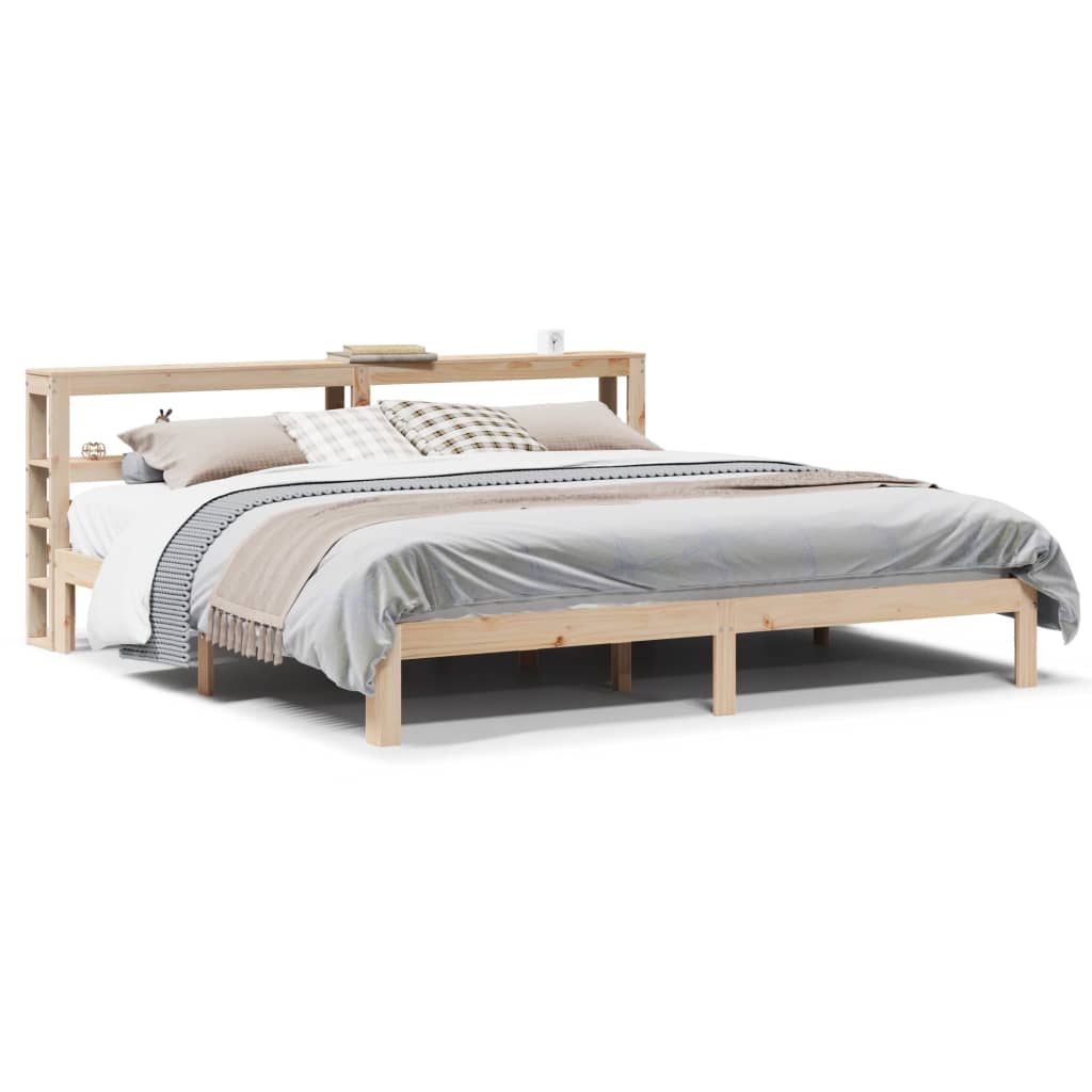Sengeramme med hodegavl 200x200 cm heltre furu
