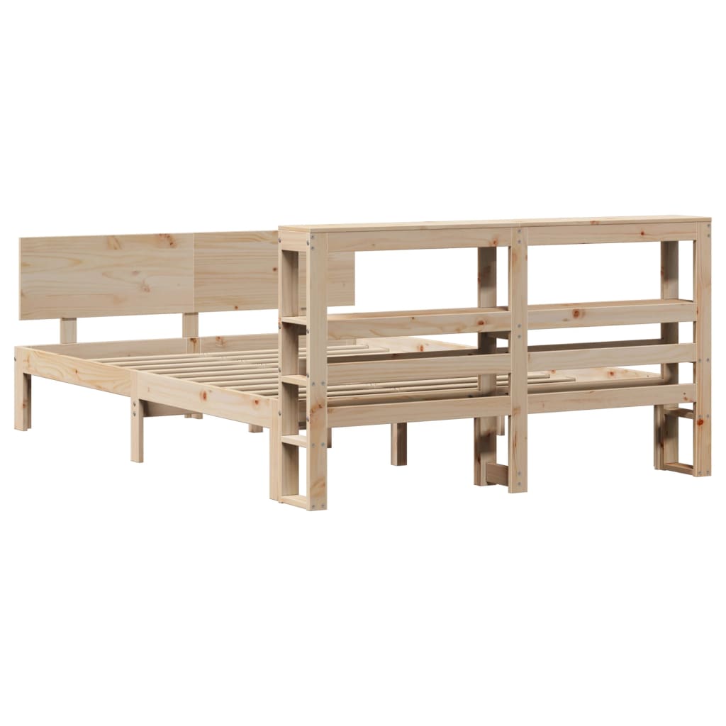 Sengeramme med hodegavl 140x200 cm heltre furu