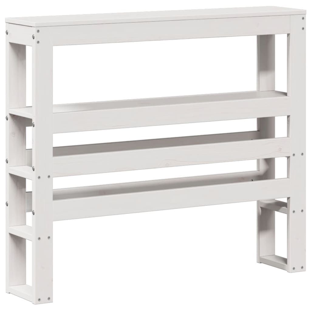 Sengeramme med hodegavl hvit 75x190 cm heltre furu