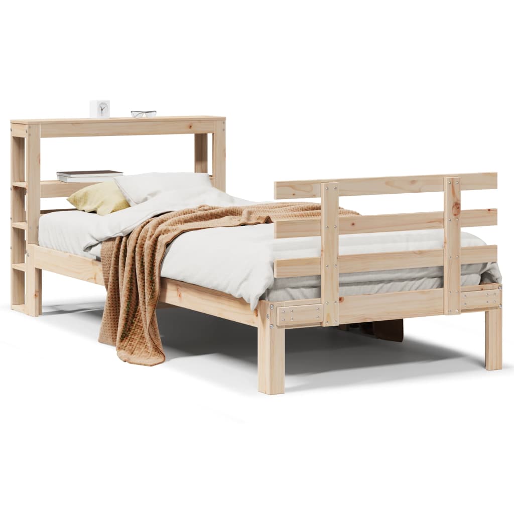 Sengeramme med hodegavl 90x200 cm heltre furu