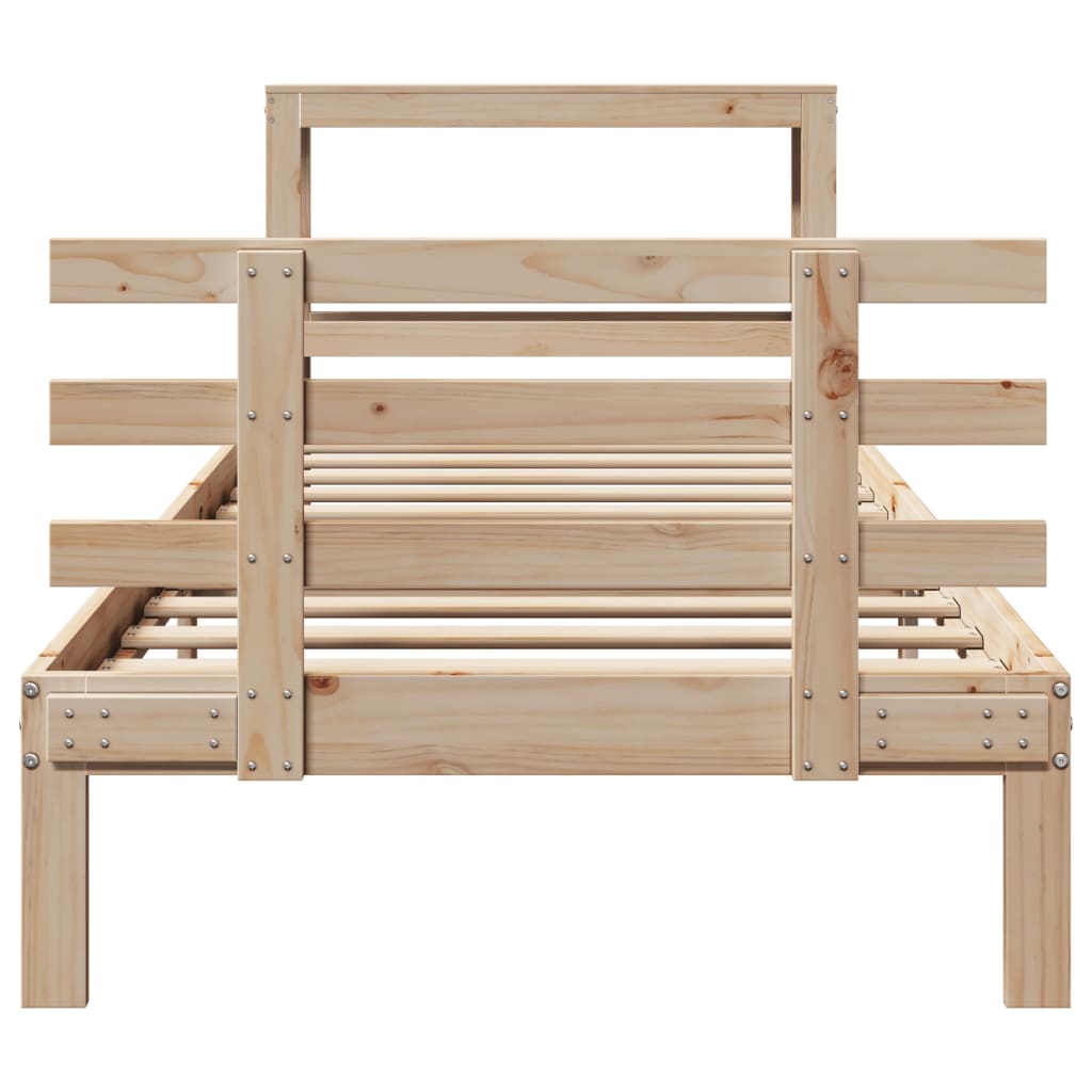 Sengeramme med hodegavl 90x200 cm heltre furu