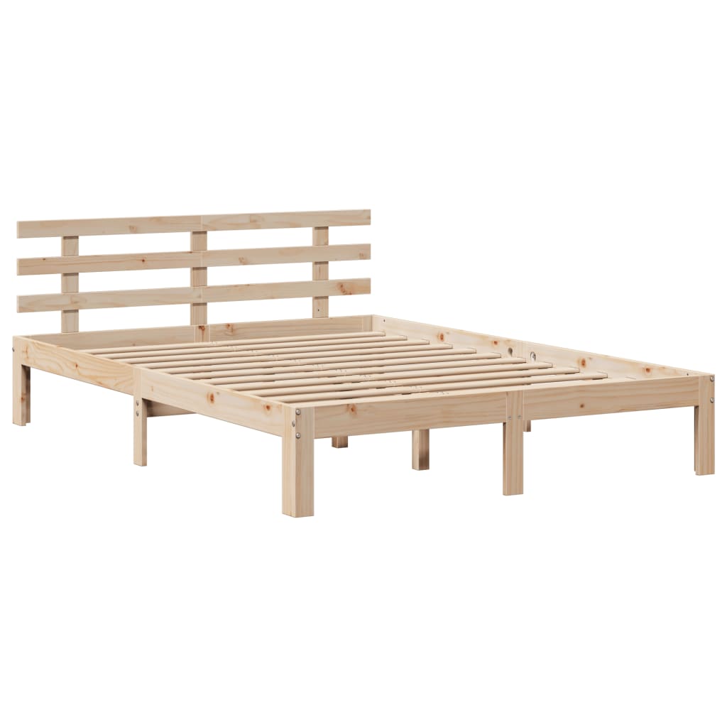 Sengeramme med hodegavl 140x200 cm heltre furu