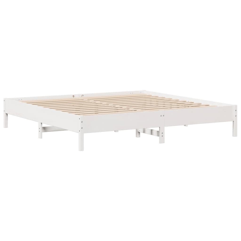 Sengeramme uten madrass hvit 180x200 cm heltre furu