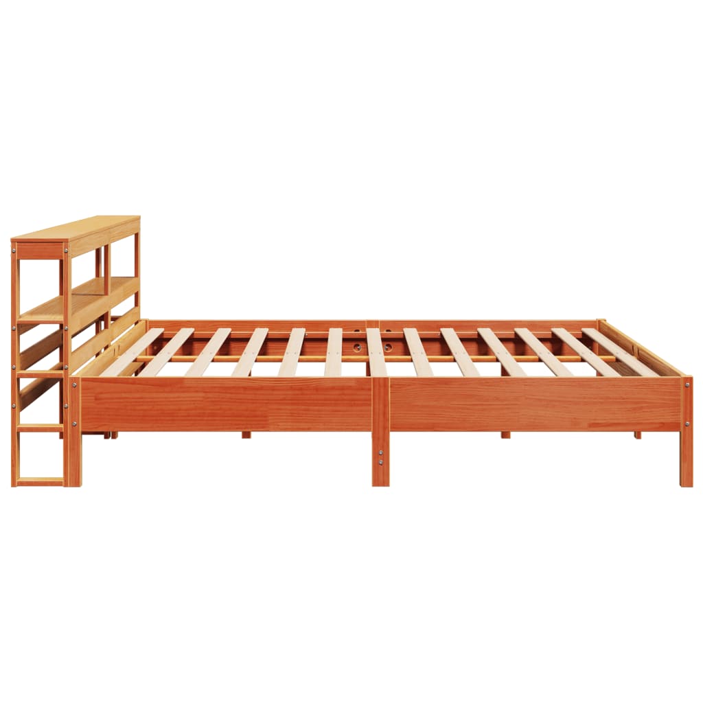 Sengeramme uten madrass voksbrun 180x200 cm heltre furu
